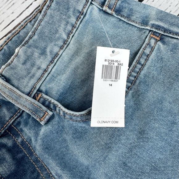 NWT Old Navy High Rise Baggy Wide Leg Girls Jeans Size 14 - Picture 5 of 7